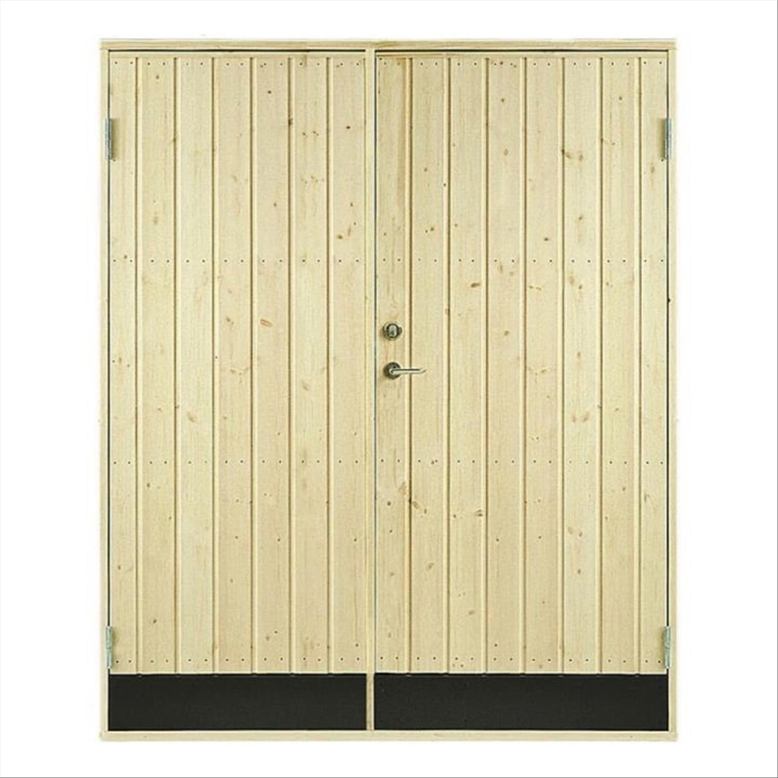 KALLFÖRRÅDSDÖRR VIBOSTUGAN 15,3X20 HÖGER RAK PANEL 10° DUBBELDÖRR