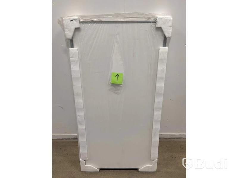 SKJUTDÖRR FÖR SNEDTAK 1200X1200MM VIT/LJUSGRÅ 2-PACK