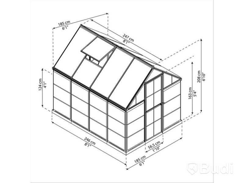 VÄXTHUS CANOPIA HYBRID ALUMINIUM 4,6M²