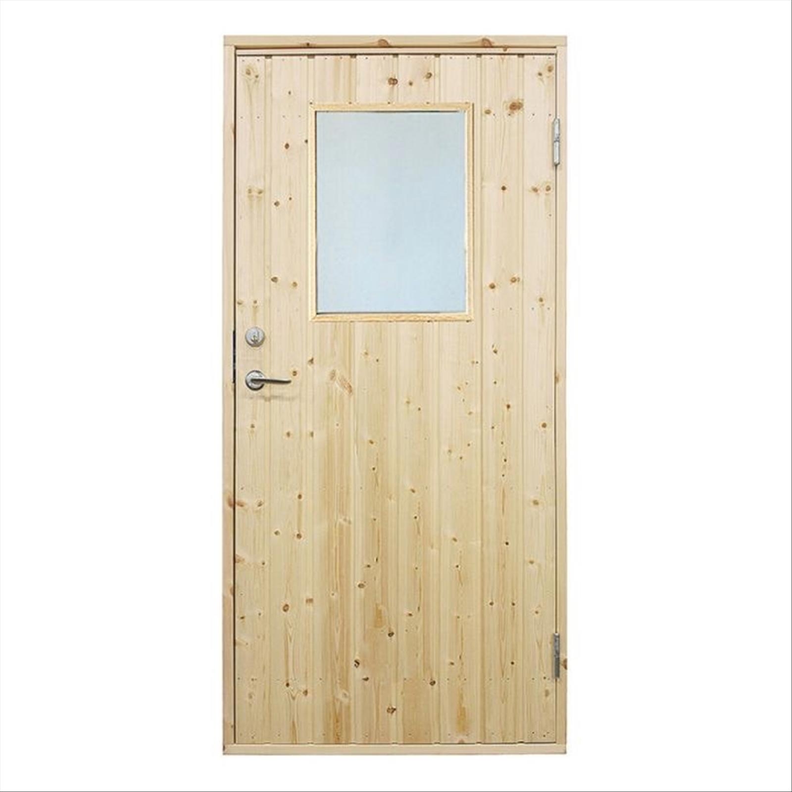 KALLFÖRRÅDSDÖRR VIBOSTUGAN 9X20 HÖGER RAK PANEL GLAS 10°