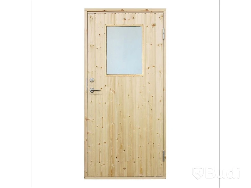 KALLFÖRRÅDSDÖRR VIBOSTUGAN 9X20 HÖGER RAK PANEL GLAS 10°