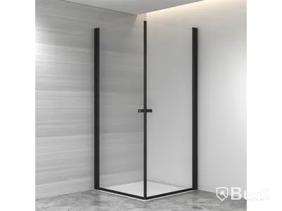 DUSCHHÖRNA RIVA SAGA SQUARE 80X80CM SVART