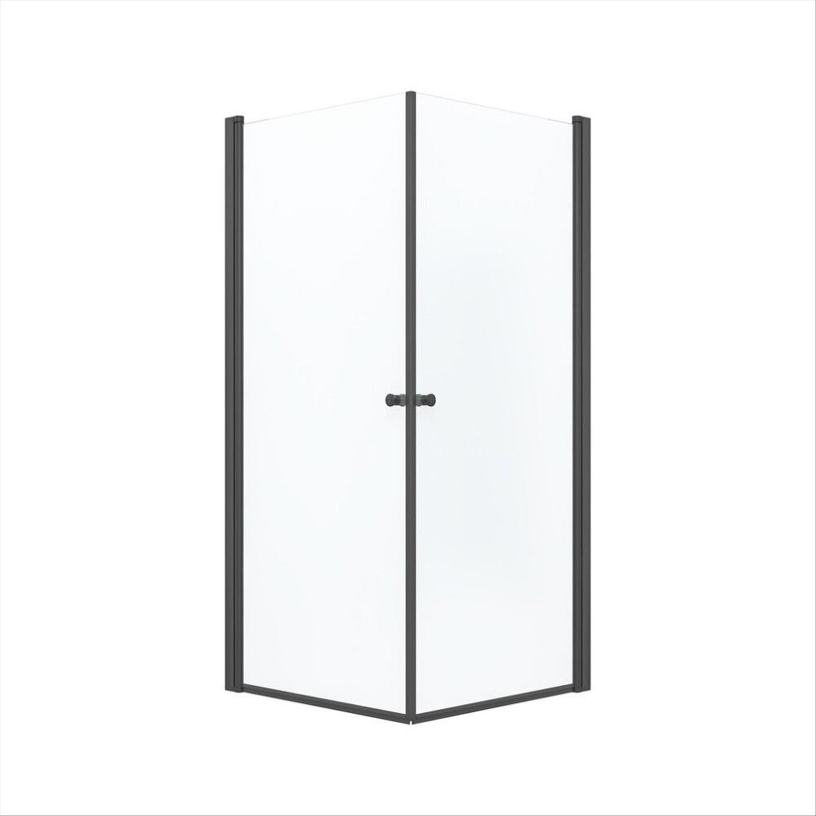 DUSCHHÖRNA RIVA SAGA SQUARE 80X80CM SVART