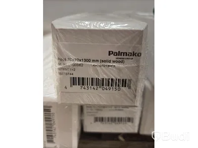 16 st. LIMTRÄSTOLPE PALMAKO VITMÅLAD 7X7X130 CM