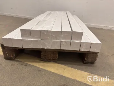 16 st. LIMTRÄSTOLPE PALMAKO VITMÅLAD 7X7X130 CM