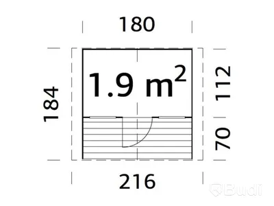 LEKSTUGA PALMAKO FELIX OBEHANDLAD 2,0M²