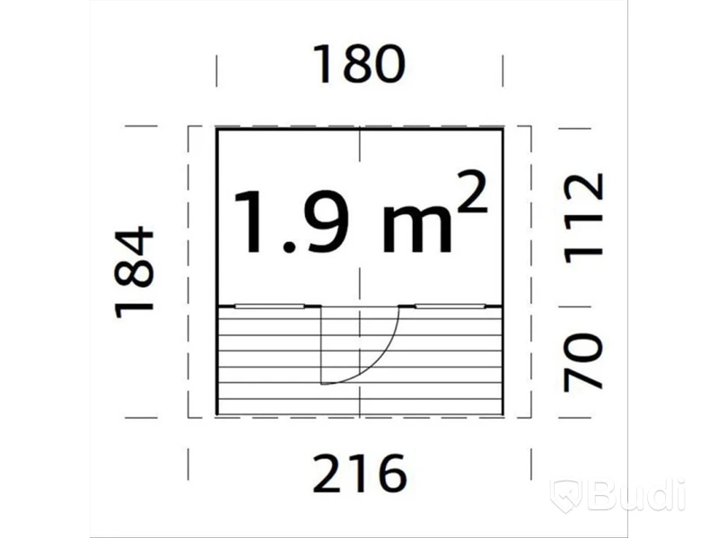 LEKSTUGA PALMAKO FELIX OBEHANDLAD 2,0M²