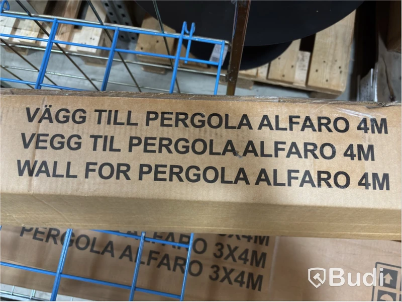 Pergola Sunfun, Alfaro 3x4m inkl. vägg.