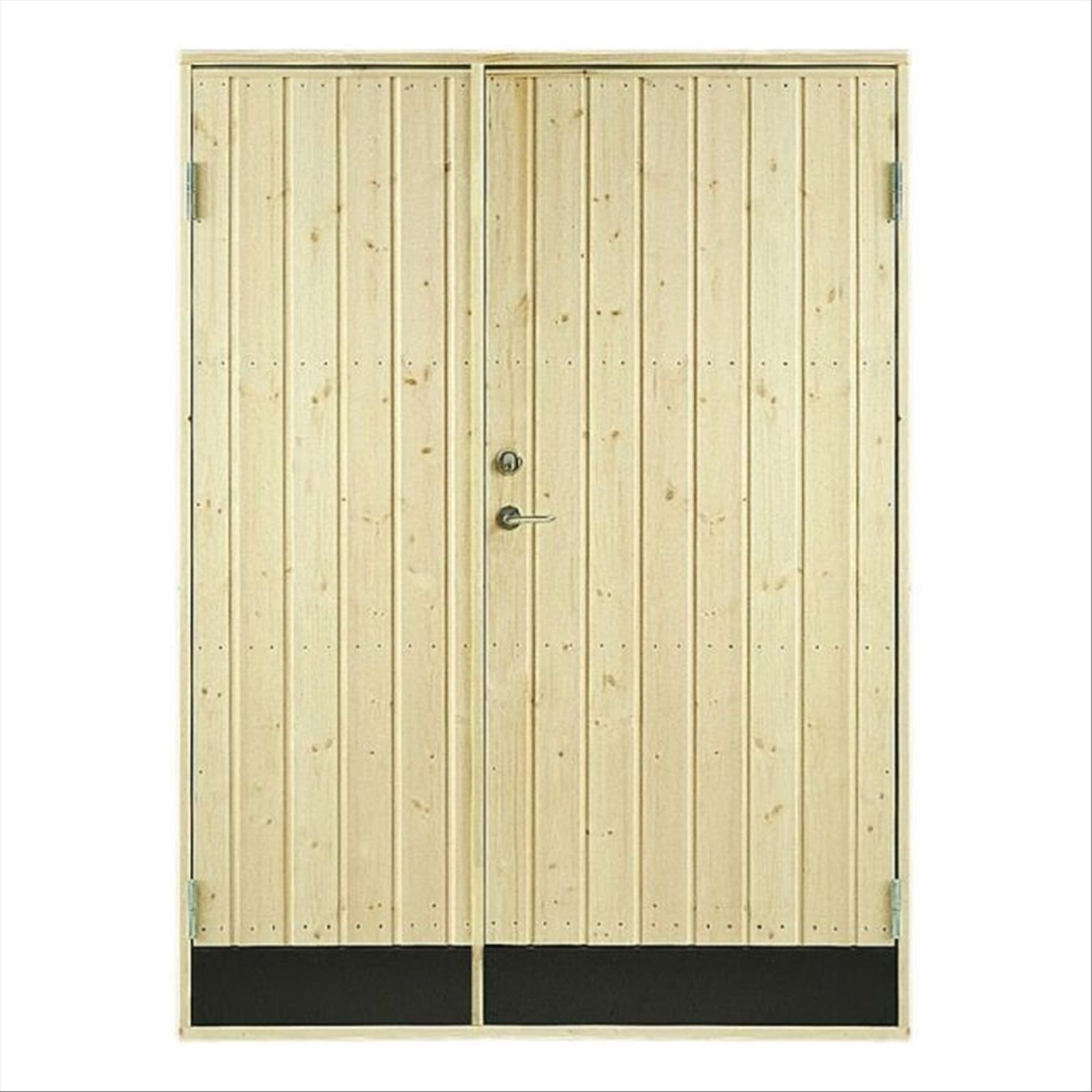 KALLFÖRRÅDSDÖRR VIBOSTUGAN 13X20 RAK PANEL 10° DUBBELDÖRR