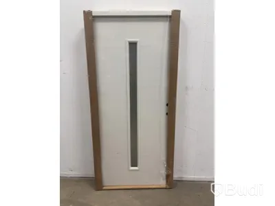 (NEW) SOLID ELEMENTS ODENSE EXTERIOR DOOR 10X21 RIGHT-HUNG WHITE