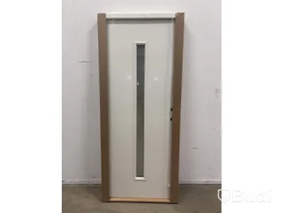 (NEW) SOLID ELEMENTS ODENSE EXTERIOR DOOR 9X21 RIGHT-HAND WHITE