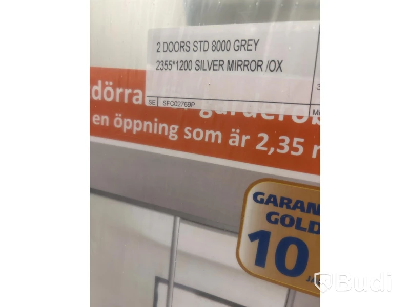 SKJUTDÖRR STD 8000 2355X1200MM SPEGEL 2-PACK
