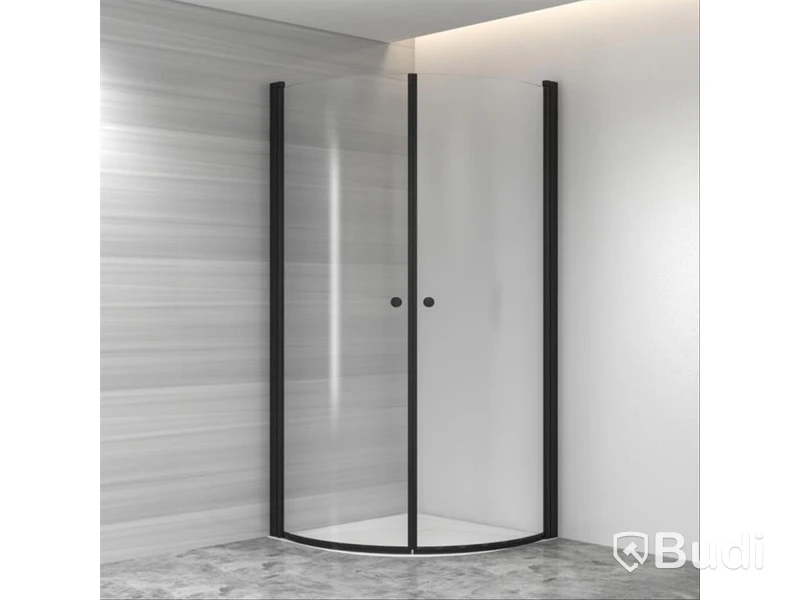 (NEW) RIVA SAGA ROUND SHOWER ENCLOSURE 90X90 CM BLACK