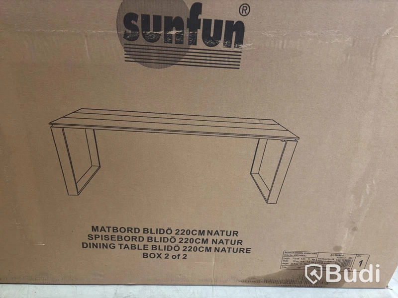 (NEW) DINING TABLE SUNFUN BLIDÖ 220X100CM NATURAL