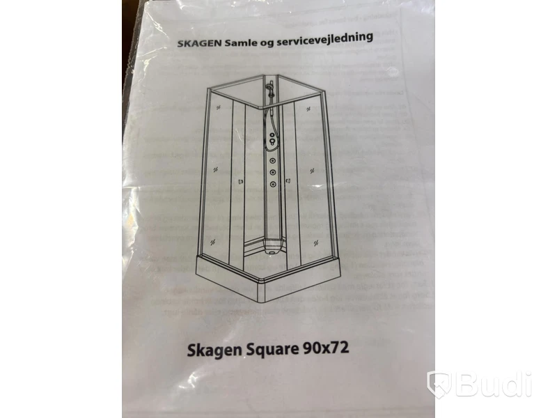 Skagen shower tray 90x72, incl. shower hose