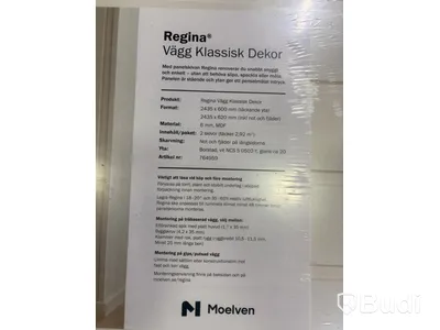 (NEW) 10 pcs. MOELVEN REGINA CLASSIC WHITE PANELS 6X620X2435MM (14.5 M2)