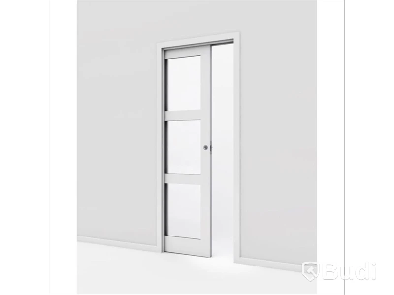 SKJUTDÖRR INFÄLLD KVADRAT 3 GLAS 10X21