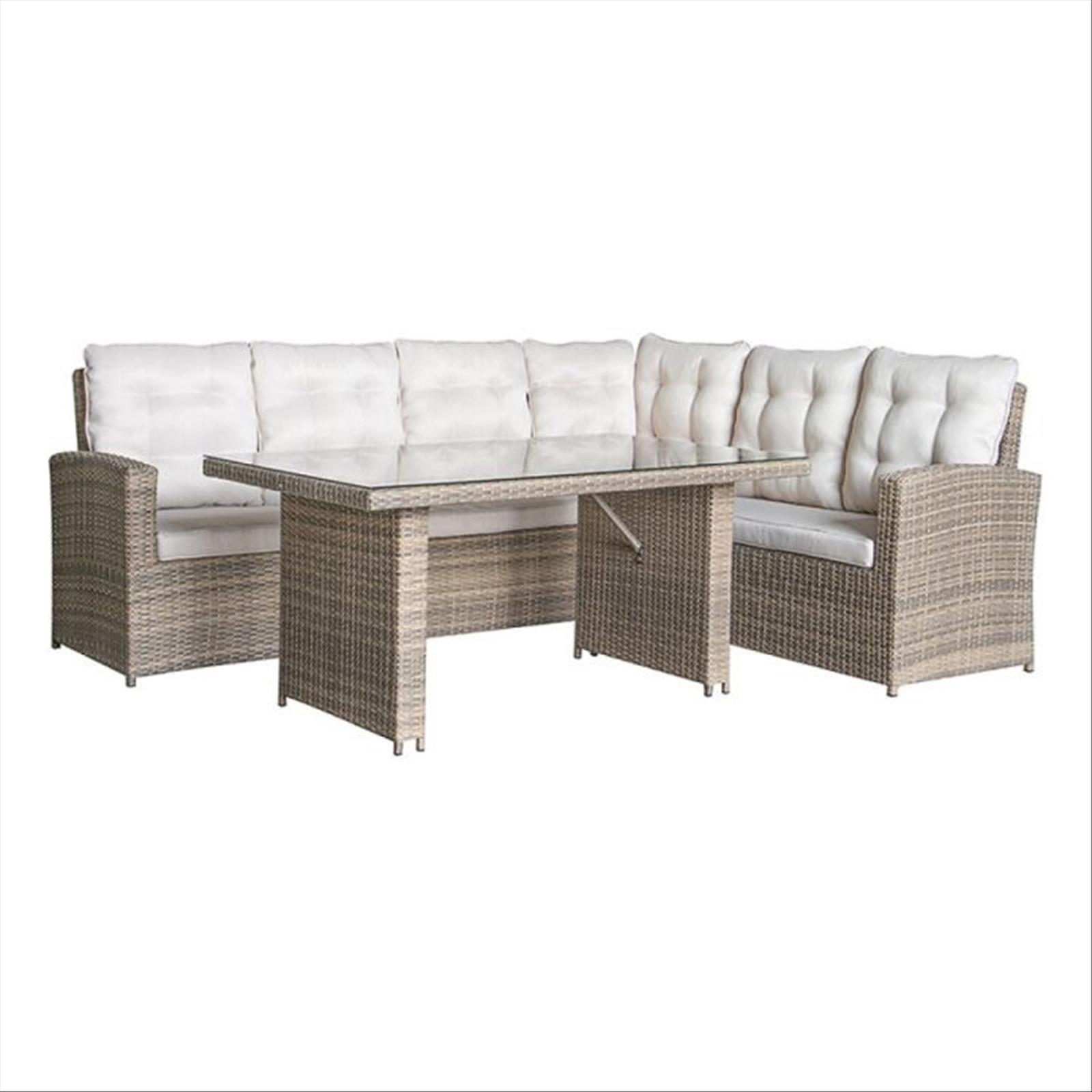 (NEW) SUNFUN VÄDDÖ LOUNGE SET, NATURAL POLYRATTAN