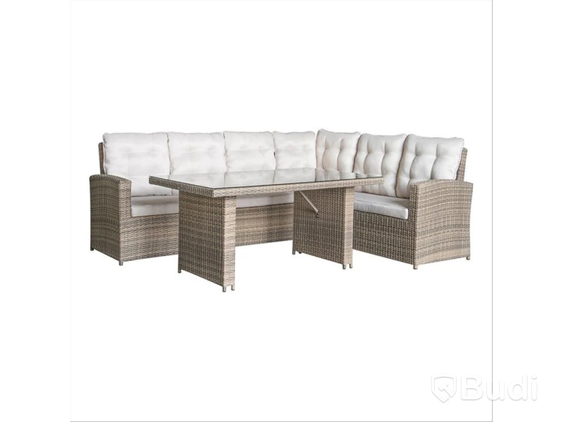 (NEW) SUNFUN VÄDDÖ LOUNGE SET, NATURAL POLYRATTAN