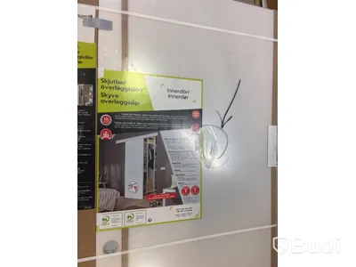 (NEW) SLIDING DOOR PEA830 2040X830MM WHITE INCL. TRACK