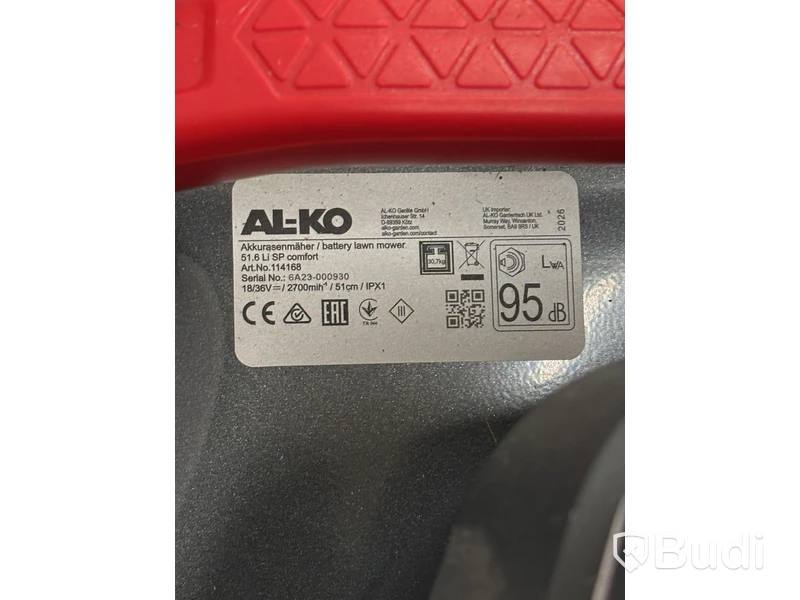 GRÄSKLIPPARE AL-KO 51.6 LI SP COMFORT 18V 2X8,0AH/4,0AH