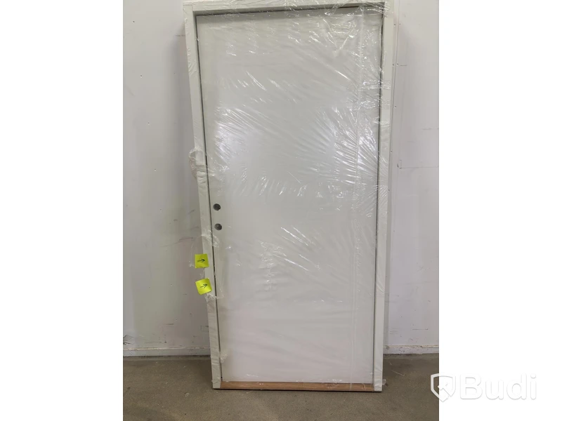 NEW) FIRE- & ACOUSTIC DOOR SOLID ELEMENTS YSTAD 10X21 - LEFT-HUNG WHITE