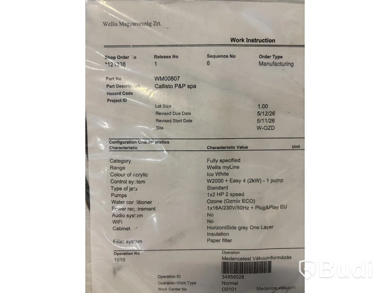 SPABAD WELLIS CALLISTO 5 PLATSER 20 JETS ICE WHITE+LOCKLYFT