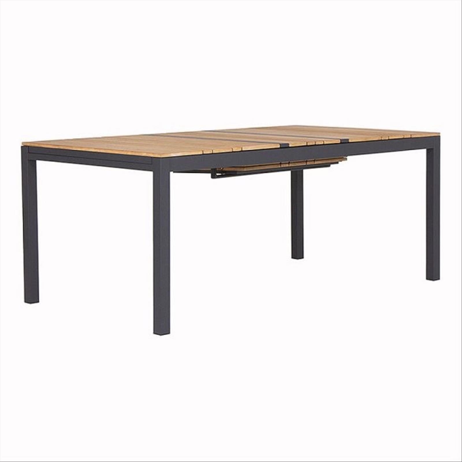 NEW) SENSUM OUTDOOR LIVING DANVIKEN EXTENDABLE DINING TABLE, BROWN
