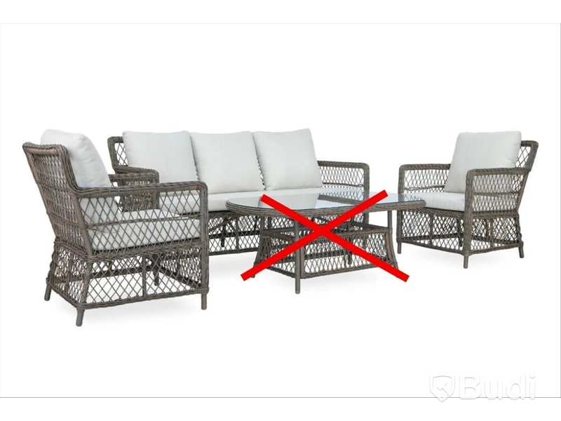 (NEW) SUNFUN BJÖRKNÄS LOUNGE SET IN NATURAL SYNTHETIC RATTAN