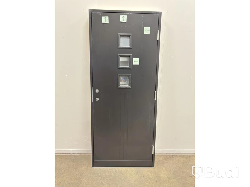 EXTERIOR DOOR SOLID ELEMENTS VISBY 9X21 RIGHT-HAND BLACK