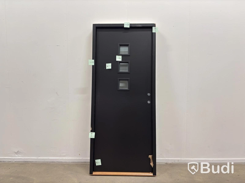 EXTERIOR DOOR SOLID ELEMENTS VISBY 9X21 RIGHT-HAND BLACK