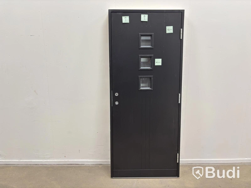 EXTERIOR DOOR SOLID ELEMENTS VISBY 9X21 RIGHT-HAND BLACK