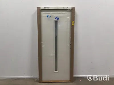 (NEW) SOLID ELEMENTS VÄXJÖ EXTERIOR DOOR 10X21 RIGHT-HAND WHITE