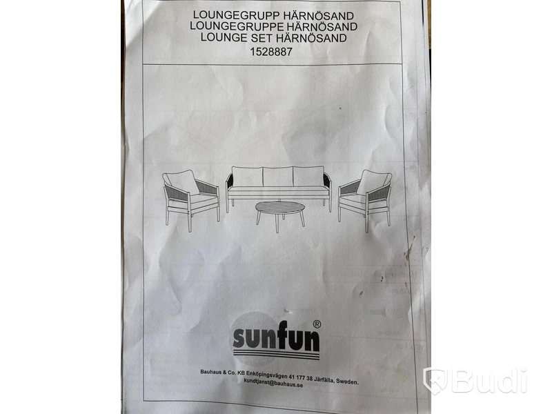 SOFFGRUPP SUNFUN HÄRNÖSAND 3-SITS AKACIA NATUR