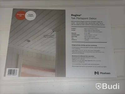 (NEW) 36 pcs. MOELVEN REGINA WHITE BEADBOARD CEILING PANELS, 33.93 m²