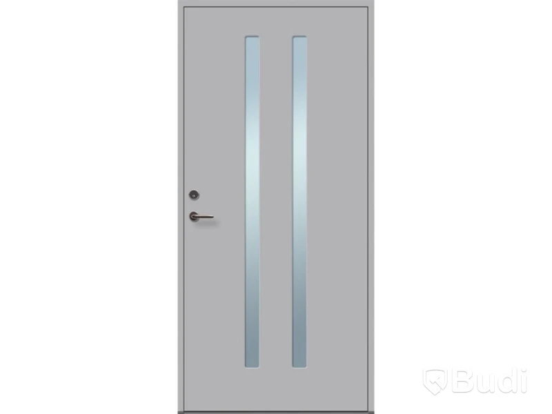 (NEW) EXTERIOR DOOR SOLID ELEMENTS FUNKIS 10X21 RIGHT-HANDED M4 LIGHT GREY