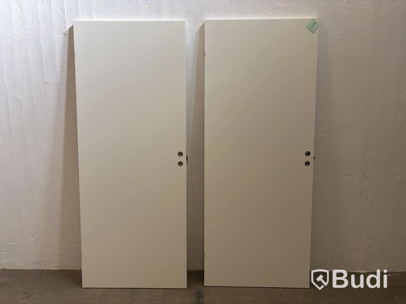 (NEW) 2 PCS. SOLID ELEMENTS FLUSH COMPACT INTERIOR DOORS 9X21