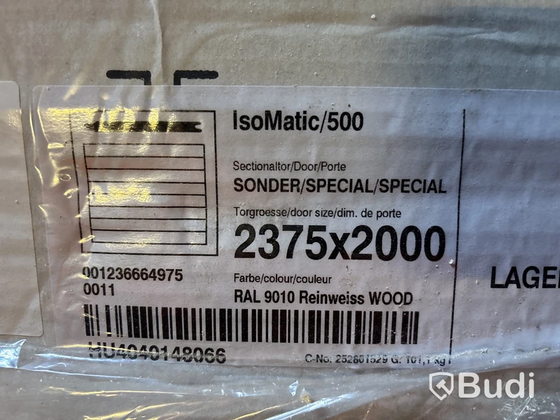 Garageport Isomatic 500 Special, 2375x2000, vit, wood