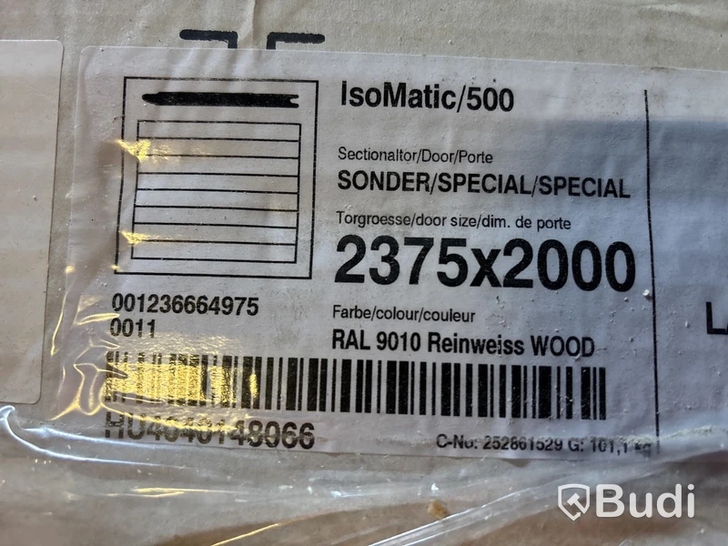 Garageport Isomatic 500 Special, 2375x2000, vit, wood