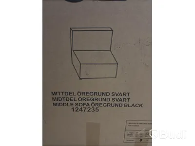 Fotölj, Mittdel Sunfun, Öregrund, Svart