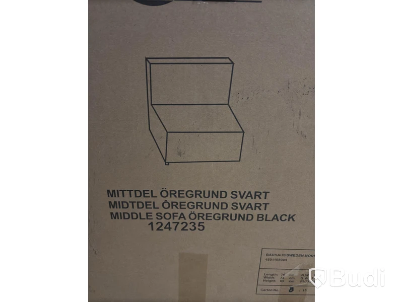 Fotölj, Mittdel Sunfun, Öregrund, Svart