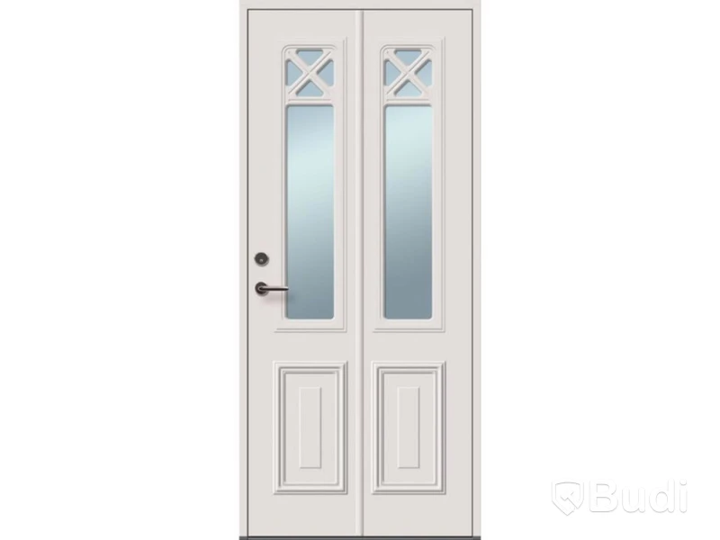 (NEW) SOLID ELEMENTS HÄLSINGLAND EXTERIOR DOOR 9X20 RIGHT-HAND M1 WHITE