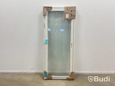 (NEW) SOLID ELEMENTS WOODEN PATIO DOOR, 3-PANE FULLY GLAZED, VHED 9X21, LEFT-HUNG