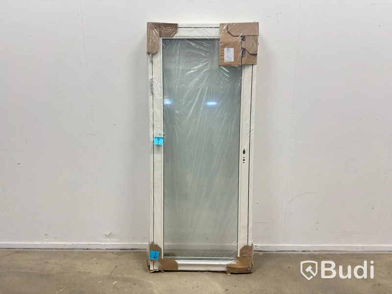 (NEW) SOLID ELEMENTS WOODEN PATIO DOOR, 3-PANE FULLY GLAZED, VHED 9X21, LEFT-HUNG