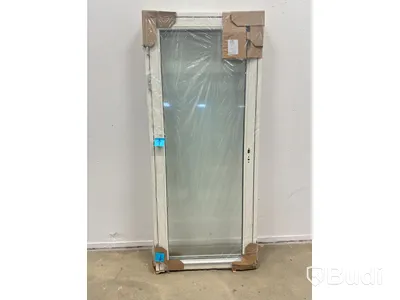 (NEW) SOLID ELEMENTS WOODEN PATIO DOOR, 3-PANE FULLY GLAZED, VHED 9X21, LEFT-HUNG