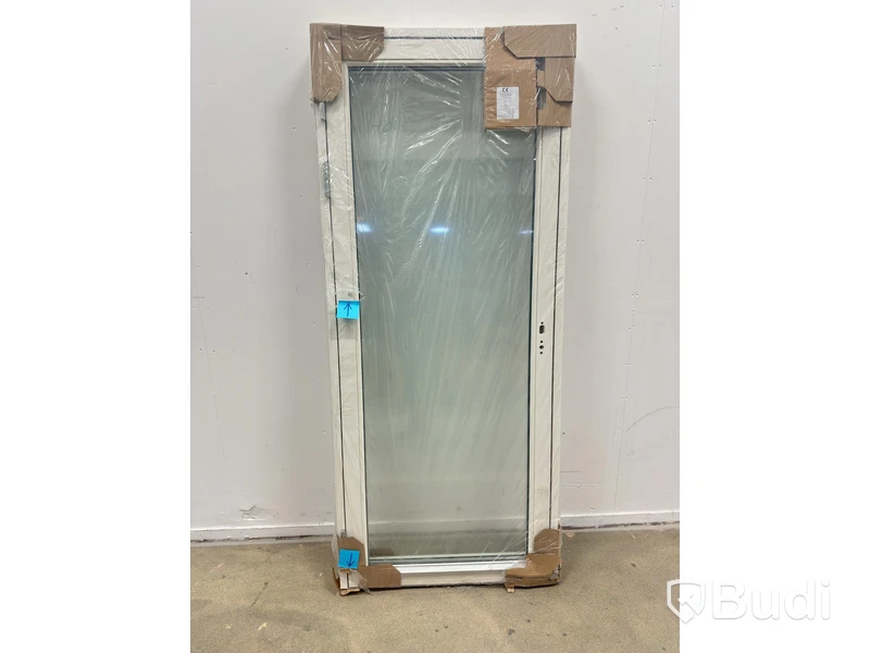 (NEW) SOLID ELEMENTS WOODEN PATIO DOOR, 3-PANE FULLY GLAZED, VHED 9X21, LEFT-HUNG