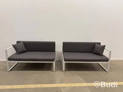 2 st. Soffor för utomhusbruk, grå