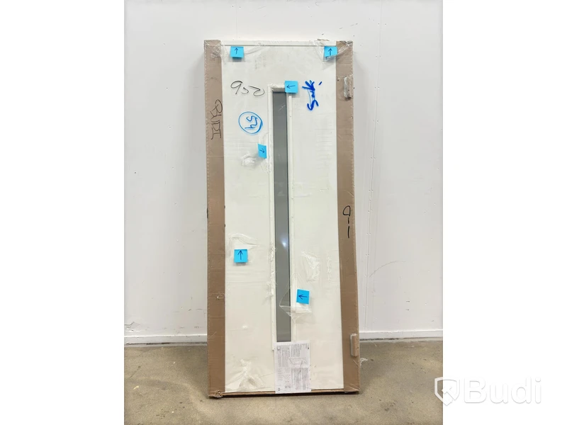 (NEW) SOLID ELEMENTS ODENSE EXTERIOR DOOR 9X21 RIGHT-HANDED WHITE