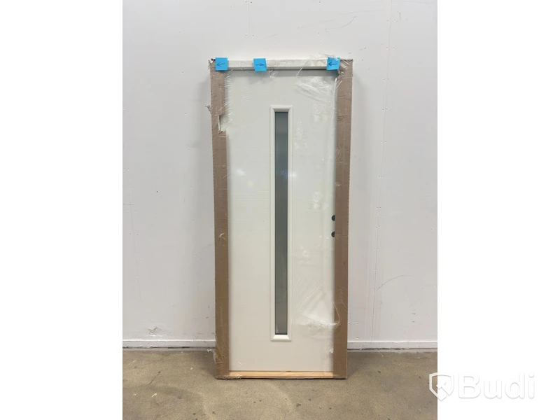 (NEW) SOLID ELEMENTS ODENSE EXTERIOR DOOR 9X21 RIGHT-HANDED WHITE