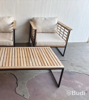 2 st. Fåtöljer inkl. Soffbord Sensum, ASPVIK COMFORT TEAK SVART